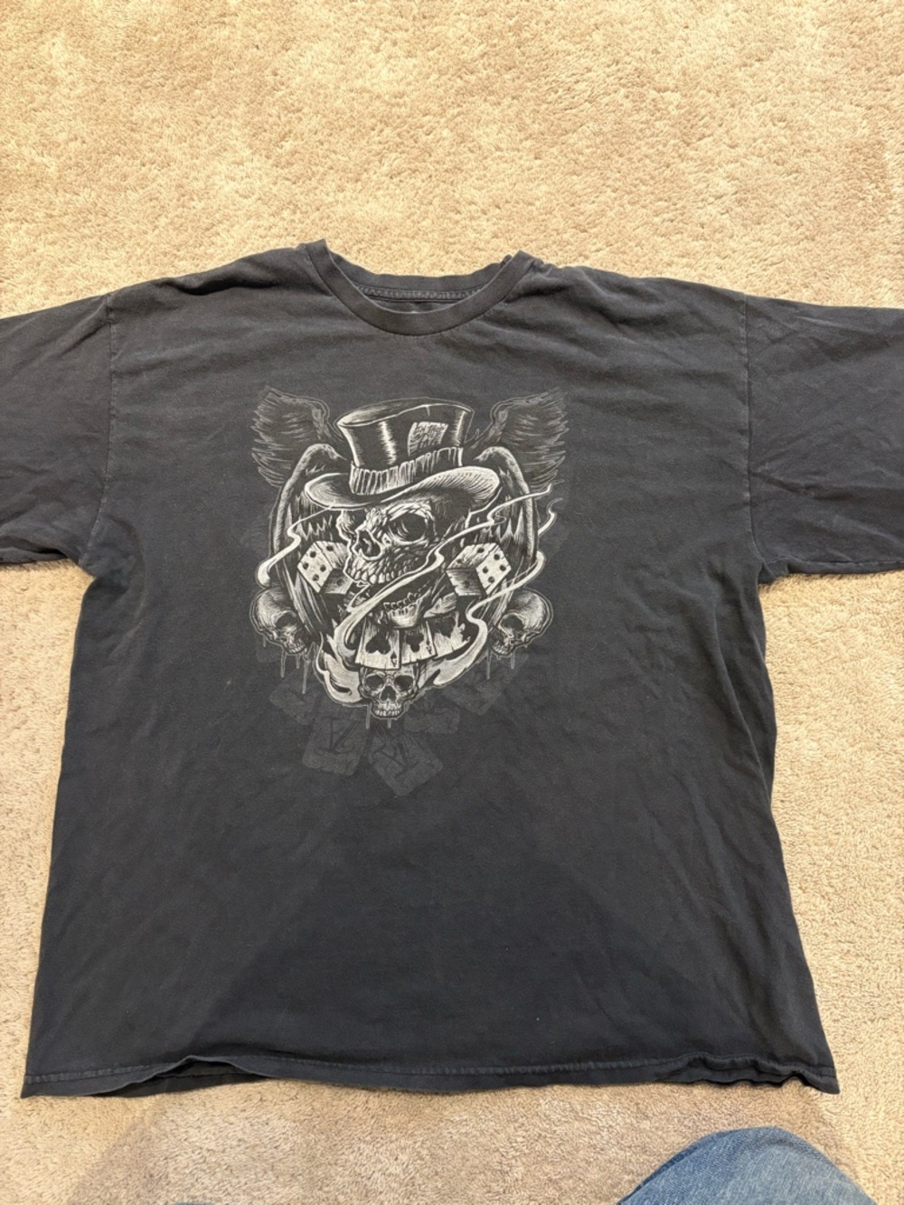 Black Skull & Top Hat Graphic Tee